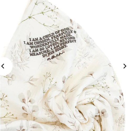 I am a Child of God Floral Waffle Blanket – OUR HOUSE ABOVE