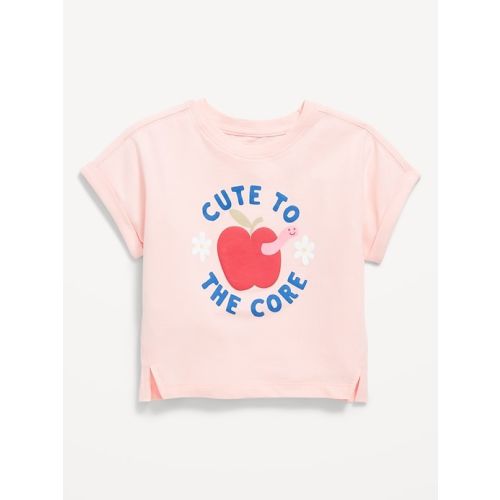 Short Dolman-Sleeve Graphic T-Shirt for Toddler Girls