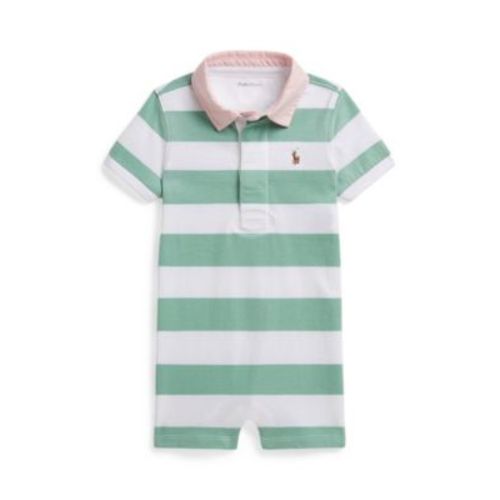 Baby Boys' Striped Rugby Collar Shortall