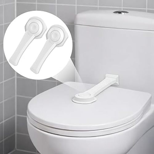 Baby Proofing Toilet Seat Locks (2-Pack) – Ideal Baby Proof Toilet Lid Locks - Easy Installation Toilet Locks Set - No Tools Required