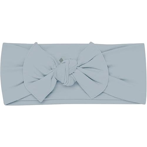 KYTE BABY Rayon Made From Bamboo Bow, (0-3 Months, Fog)