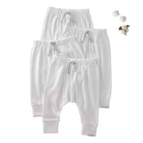 Butterblu JORDAN 4-Pack Jogger Baby & Toddler Pants White 0-3M