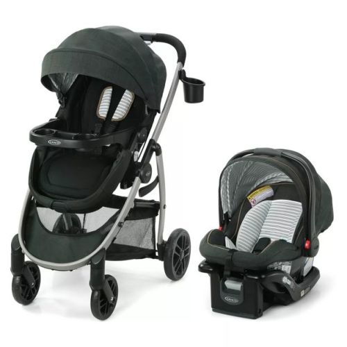 Graco Modes Pramette Travel System with Snugride LX - Britton: Aluminum Frame, Canopy, One-Hand Fold, Collapsible