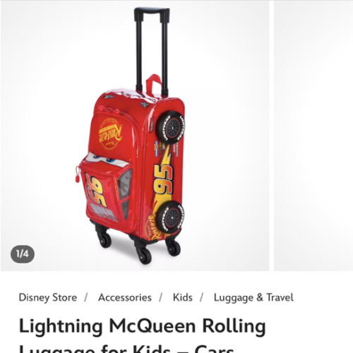 Lightning McQueen Rolling Luggage for Kids – Cars | Disney Store