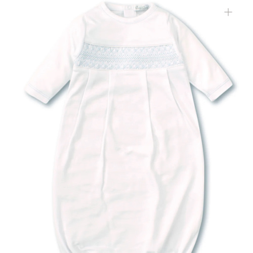 Hand Smocked CLB Charmed White Sack Gown