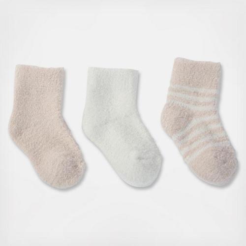 Barefoot Dreams®, CozyChic Lite Assorted 3-Pack Infant Socks | Zola Baby