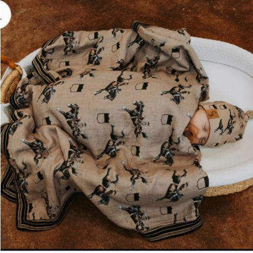Rodeo Broncs Bamboo Muslin Blanket – Cowkid Clothing Company