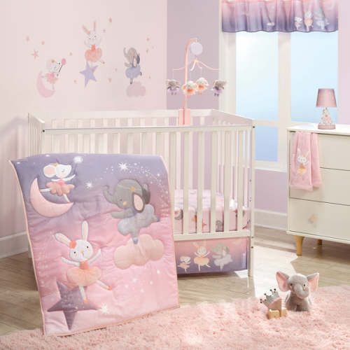 Tiny Dancer 3-Piece Ballet Baby Crib Bedding Set - Elephant – Lambs & Ivy