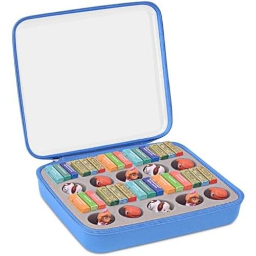 Storage Case Compatible with Little Tikes Story Dream Machine Books,Characters 10 Sets, Gift and Toy for Kids Girls Boys (Blue)