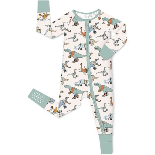 babee Reshinee Bamboo Viscose Baby Convertible Footie Pajama, Zipper Pajamas for Baby Boys & Girls, Sleep & Play Footed
