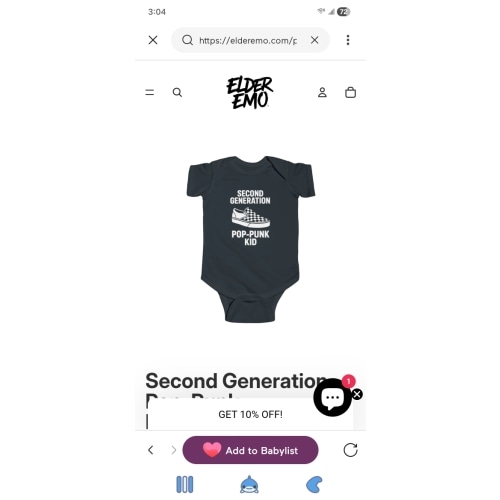 Second Generation Pop-Punk Kid - Onesie – ElderEmo.com