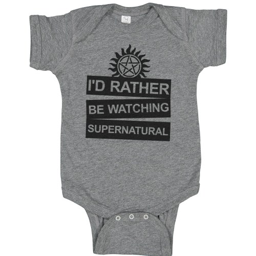 I'd Rather Be Watching Supernatural Baby One Piece