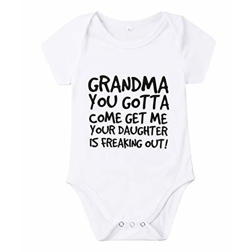Newborn Baby GOT My Mind ON My Mommy Paws Funny Bodysuits Rompers Outfits Grey White 0-18M
