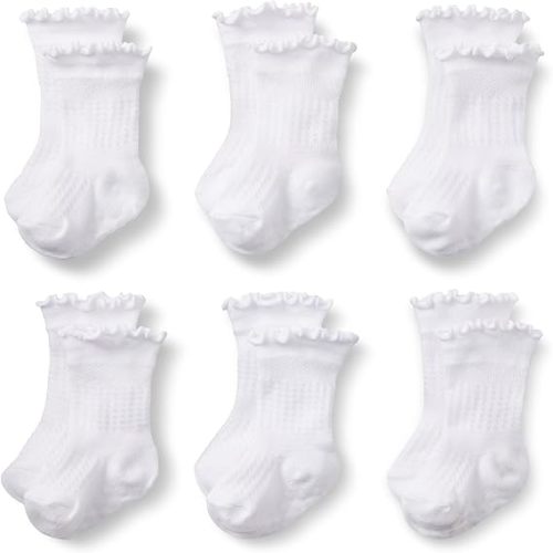 Amazon Essentials x Sofia Grainge Toddler and Baby Girls' Scallop Top Socks