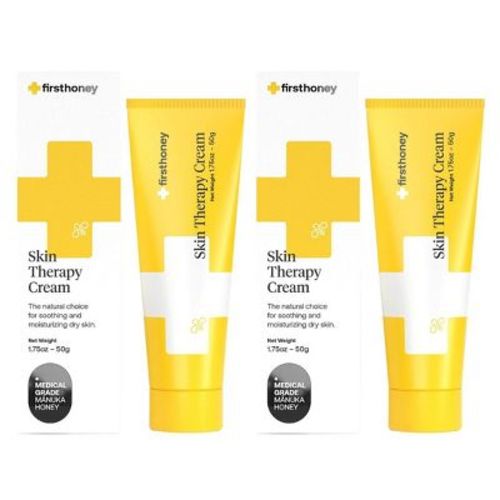 First Honey® Manuka Honey Cream for Dry & Itchy Skin | Fast Relief for Eczema, Rosacea, Psoriasis, & Dermatitis | Natural | (1.75 oz) - (PACK OF 2)