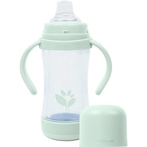 Amazon.com : green sprouts® Glass & Sprout Ware® Sip & Straw 5oz., 6mo+, Plant-Plastic, Platinum-Cured Silicone, Dishwasher Safe, Grows with Baby, Tested for Hormones, 5oz, Light Sage : Baby