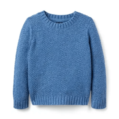 Boy Foghorn Blue Textured Knit Sweater by Janie and Jack