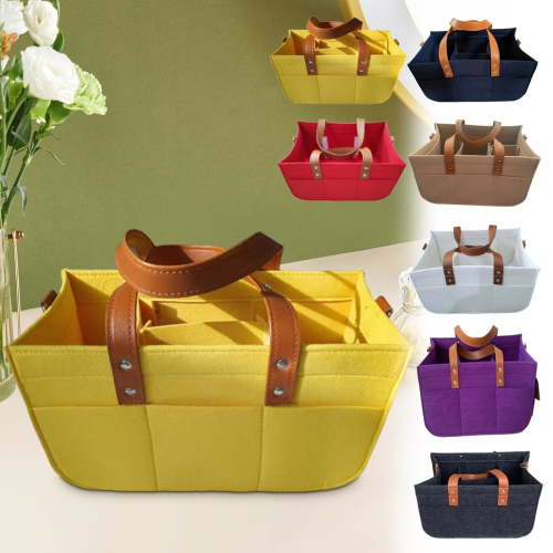 Meitianfacai Foldable Diaper Caddy Organizer - Multifunction Storage Bag with Removable Compartments for Baby Essentials, Breast Pump & Travel, 5.91x12.99x7.09 Inch (Blue)