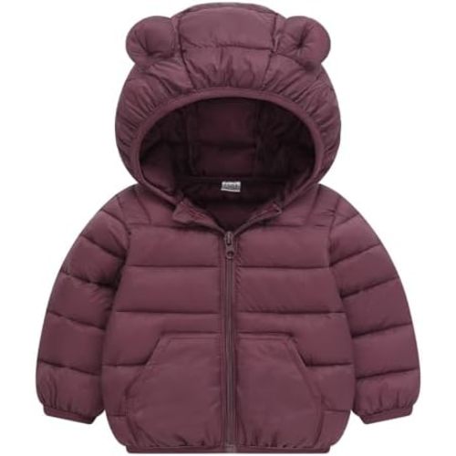 bebeone Toddler Winter Coats Puffer Padded Jacket Baby Boys Girls Bear Hoods Down Jacket Light Weight Infant Outerwear