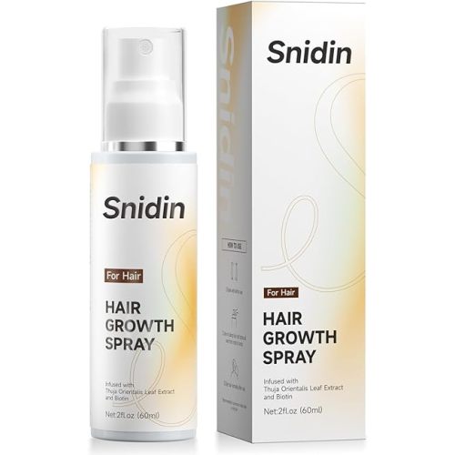 Hair Growth Spray, With Rosemary Oil and Biotin, Non-Greasy, Helps Prevent Hair Thinning & Hair Loss, for Scalp, 60ml Bottle