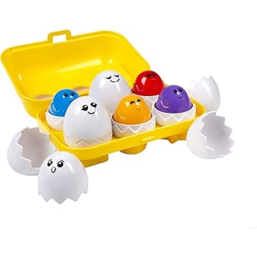 Kidoozie Peek N Peep Eggs - Mentally Stimulating Sorting & Stacking Toy for Ages 1 and Up - A Fun Way to Build Hand-Eye Coordinaton!
