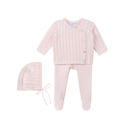 Boys and Girls Pointelle Wrap Set with Hat I Boys Bris Outfit Knitted | Baby Boys White Outfit | Feltman Brothers