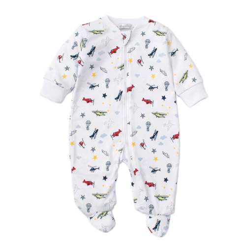 Aviators Print Footie w/ Zip