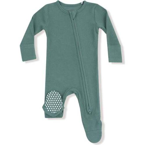 2 Way Zipper Footie Basics, Frosty Spruce - Angel Dear | Maisonette