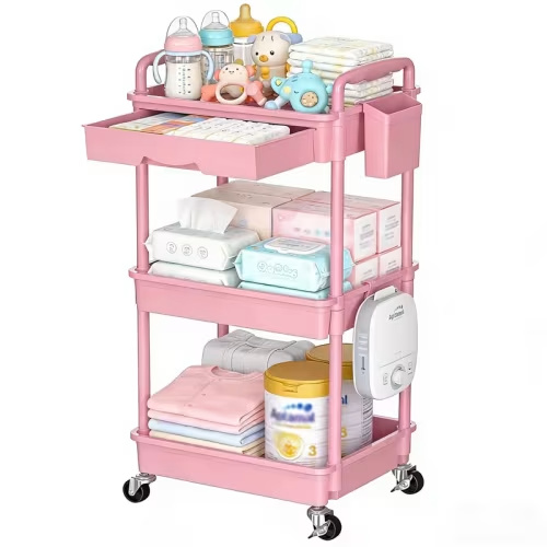 3 4 storage cart nursery space saving organizer - Temu