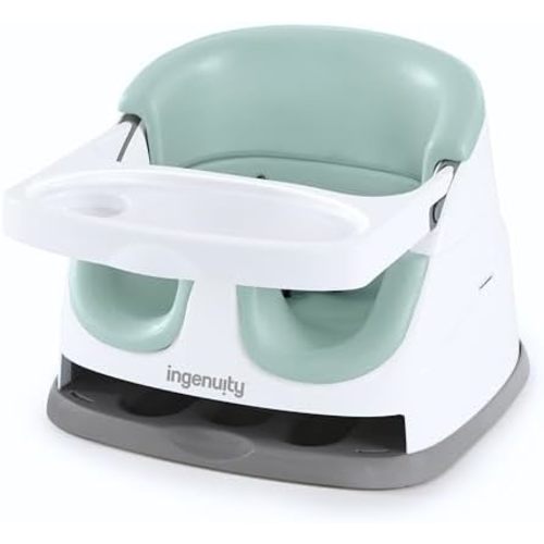 Ingenuity Baby Base 2-in-1 Booster Feeding & Floor Seat, Self-Storing Tray