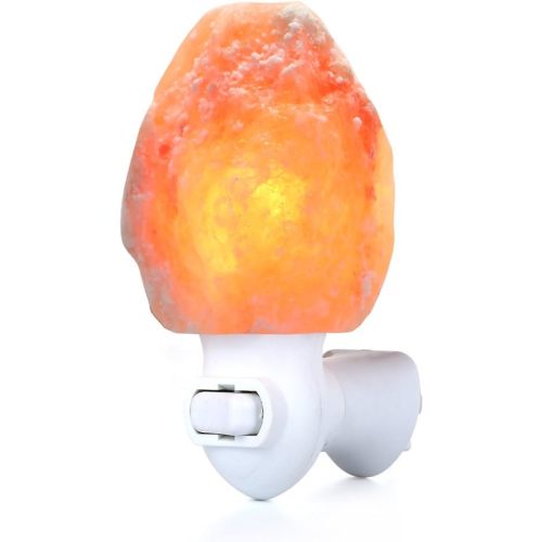 Betus [Natural Crystal] Himalayan Salt Wall Lamp - Air Purifying Night Light - 360° Rotatable Plug 15W Bulb - Natural
