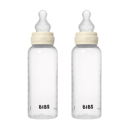 Baby BPA-Free PP Bottle Set 9oz 2 Pack Silicone - Ivory