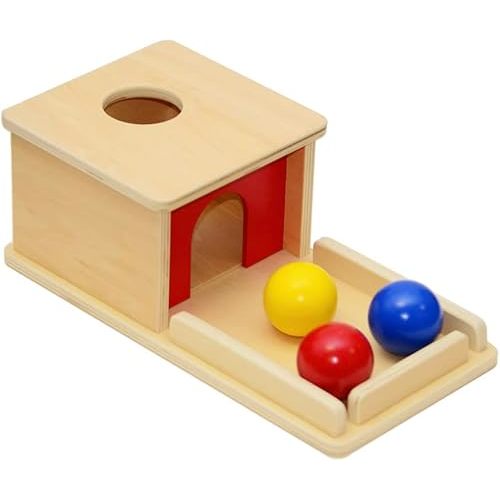 Elite Montessori Object Permanence Box with Tray Three Color Balls