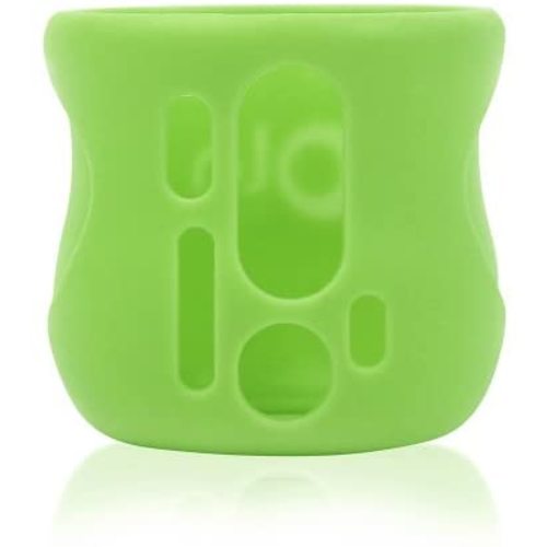 Olababy Silicone Sleeve for Avent Natural Glass Baby Bottles (4 oz, Green)