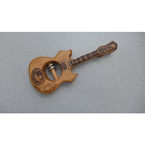 Jerry Garcia Guitar Rattle Tiger, Grateful Dead, Jam Band Baby, Rocker Baby, Music Lover Gift, Wooden Rattle, Baby Shower Gift, Old Hat Toys