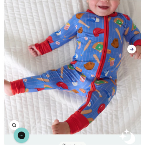 Blue All Stars Zippy - Little Sleepies