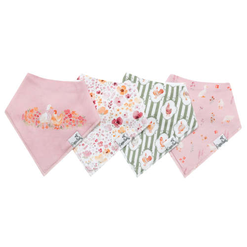4 Pack Baby Bandana Bibs - Gigi