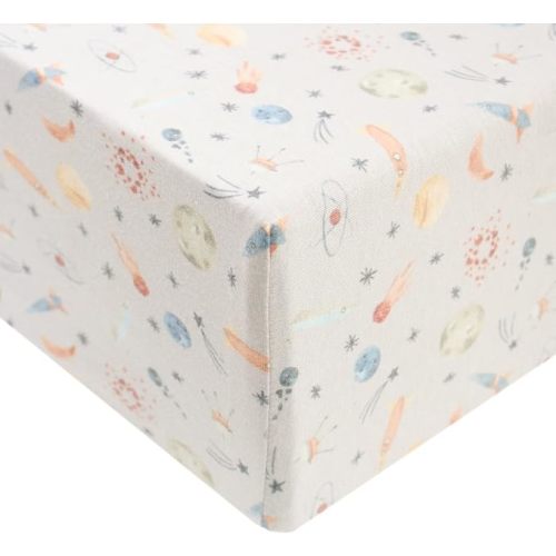 Copper Pearl Premium Knit Crib Sheets: Breathable and Soft, Fitted for Standard Mattresses, Perfect for Baby Registry or Shower Gift, Cosmos