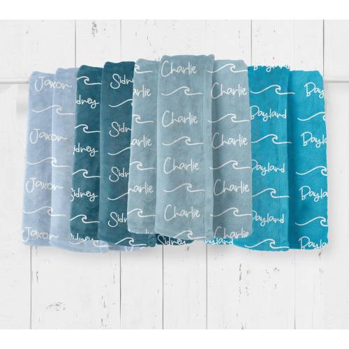 Ocean Surf Baby Blanket Nursery Receiving Fleece Blanket Beach Ocean Theme