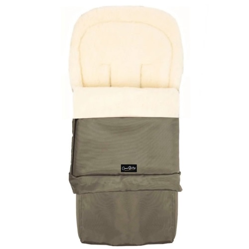 Olive Organic Wool Adjustable Footmuff | Cover Baby LLC