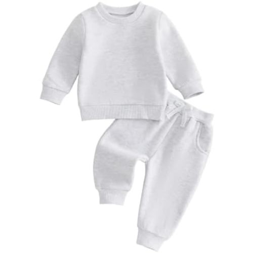 Mubineo Baby Boy Girl Clothes Fleece Sweatsuit Toddler Sweatshirt Sweatpant