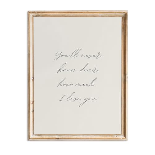 Vintage Nursery Wall Art Farmhouse Kid's Room Decor Print Vintage Baby Love Quote Poster Baby Girl & Boy Nursery Wall Decor Toddler Room Bedroom Playroom Poster Neutral Color Beige, 8"x10" Unframed