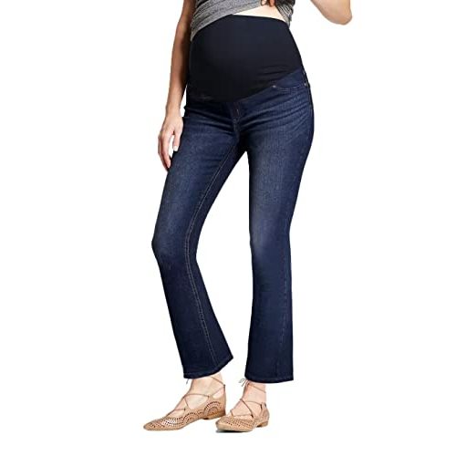 Hybrid & Company Super Comfy Stretch Women's Maternity Bootcut Jeans with Real Pockets