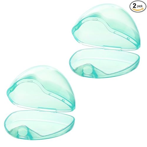 Accmor Pacifier Case, Pacifier Holder Case, Pacifier Container for Travel, BPA Free,Transparent Green, 2 Pack