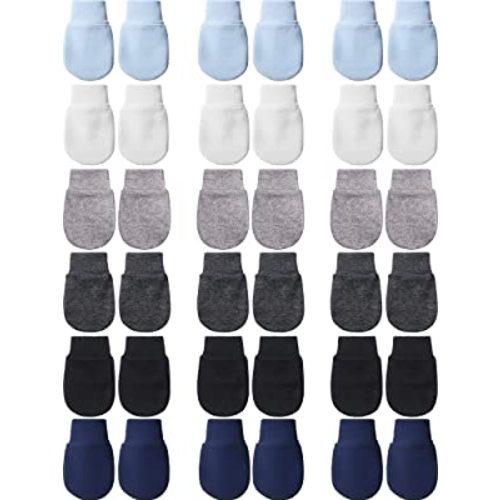 18 Pairs Newborn Baby Mittens Infant Toddler Gloves No Scratch Mittens Gloves for 0-6 Months Baby Boys Girls