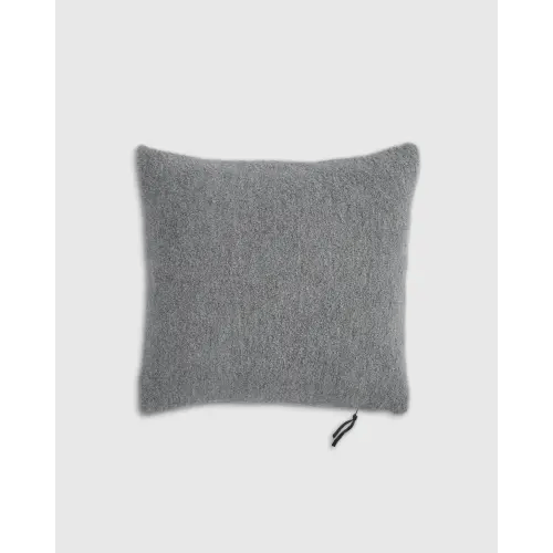 Alpaca Boucle Pillow Cover in Heather Grey