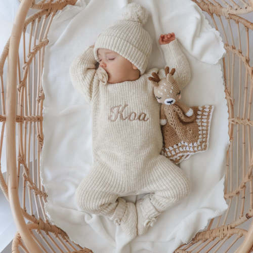 Frankie Classic Knit Romper - Honey – Blossom and Pear
