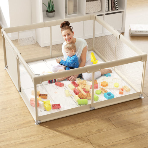 Uanlauo Baby Playpen with Mat, 47 x 47inch Playpen, Playpen for Babies and Toddlers, Small Baby Play Pens & Reviews | Wayfair
