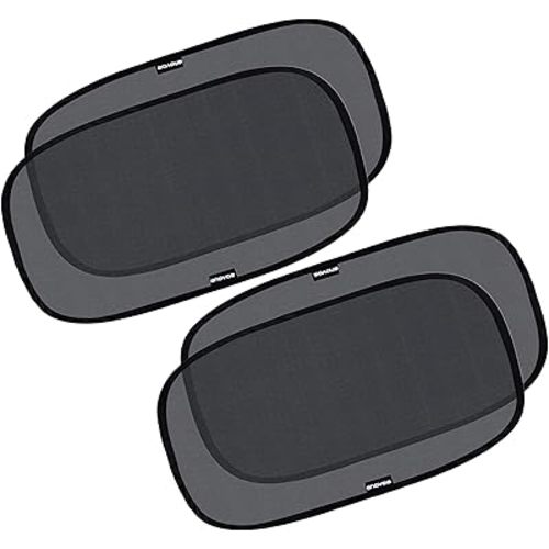 Enovoe Car Window Shade for Baby - (2 Pack) UV Protection Breathable Mesh Baby Window Covers - Sun Shade Blocker, Cling Windows Cover - Glare Shield and UV Rays Protection for Your Child - XL 25"x16"