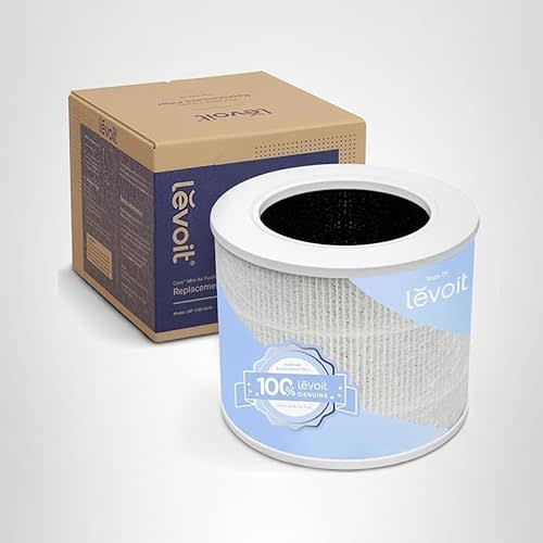 LEVOIT Core Mini-P Replacement Filter, Genuine Core Mini-RF Air Purifier Filters, Supports HEPA Sleep Mode, High-Efficiency Activated Carbon for Removal of Smoke, Odor, Allergens, Pollen, 1 Pack,White